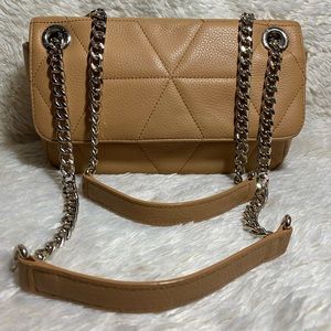 Calvin Klein caramel chain crossbody bag